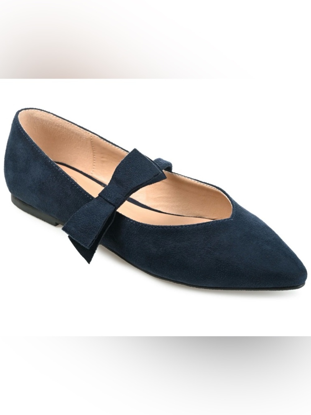 Journee Womens Aizlynn Ballet Pointed Toe Slip On Dress Flats